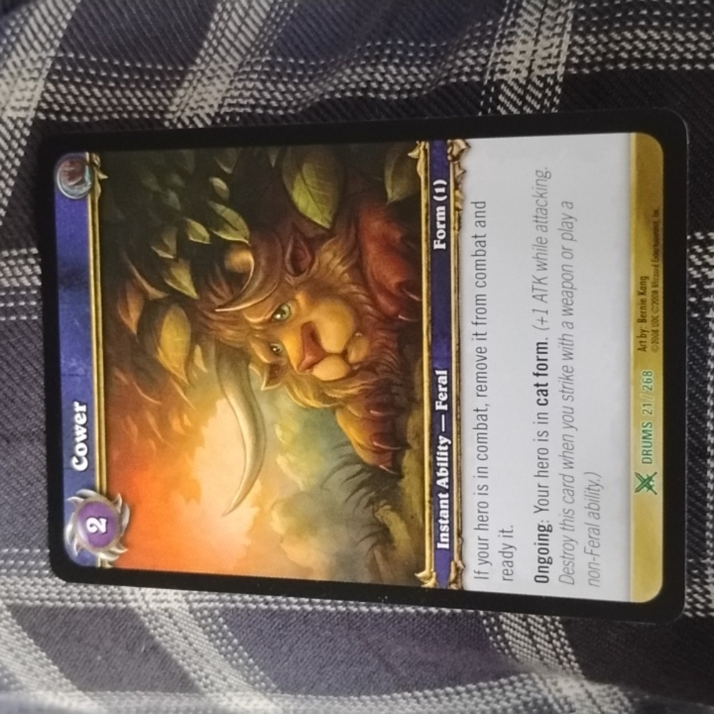 World of Warcraft: Drums "COWER" #21/268 Ability Trading Card